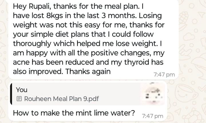 Weight Loss WhatsApp Chat