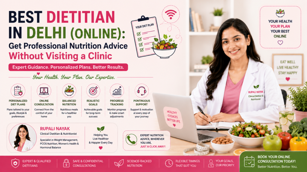Best Dietitian in Delhi (Online): Get Professional Nutrition Advice Without Visiting a Clinic