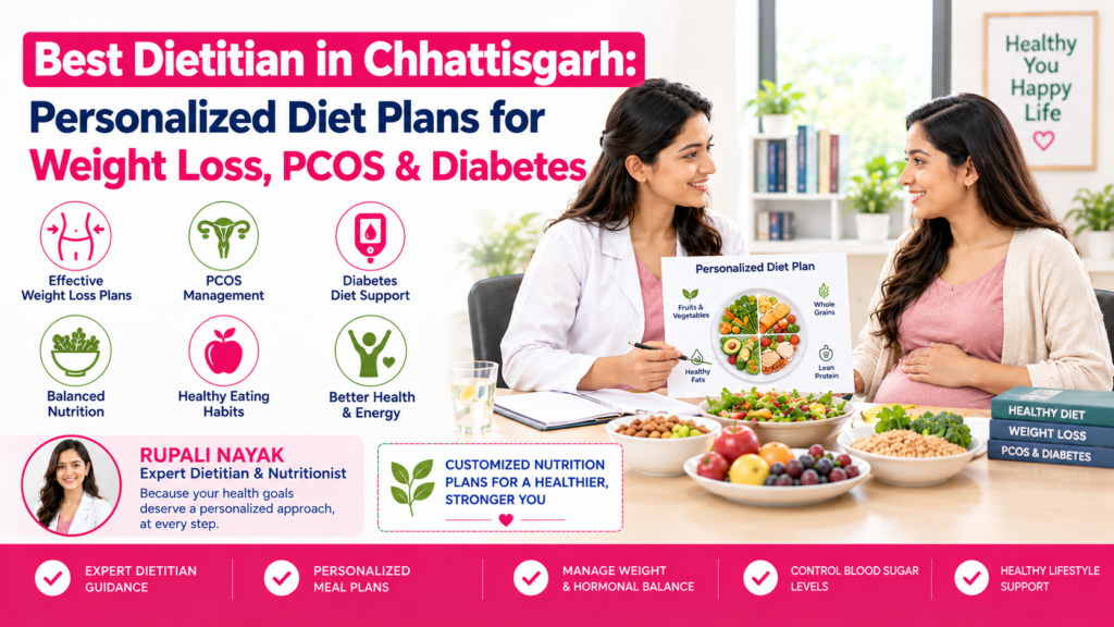 Best Dietitian in Chhattisgarh: Personalized Diet Plans for Weight Loss, PCOS & Diabetes
